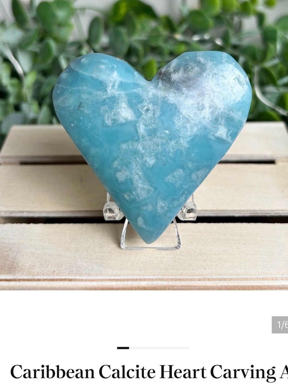 Caribbean Calcite Heart Carving A
